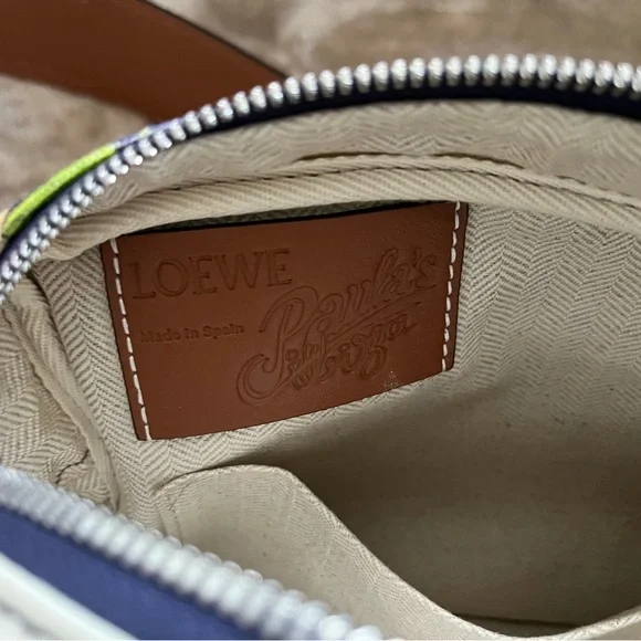 Loewe Paulas Ibiza Mermaid Blue and Brown Women's Crossbody Bag - Picture 11 of 13